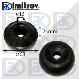 Гумен тампон Ø 16 x Ø 68 x L 25 mm